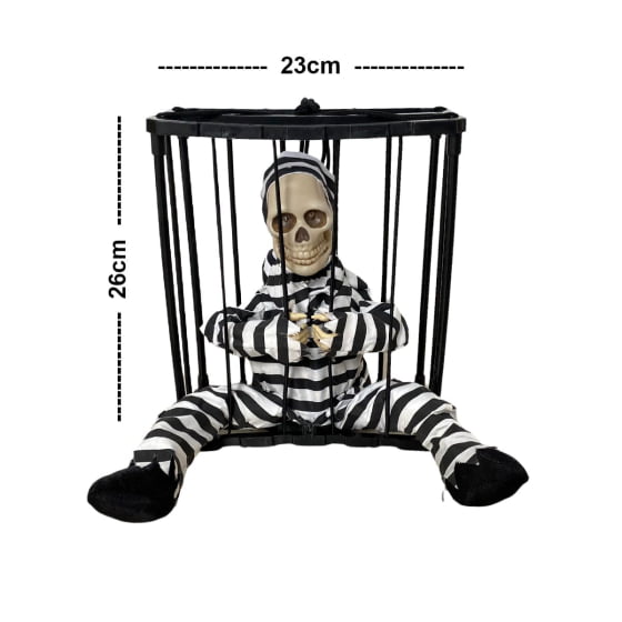 Esqueleto Prisioneiro Halloween com Som 