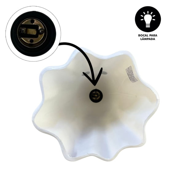Fantasma Boo Plástico Branco com Soquete Decoração de Halloween