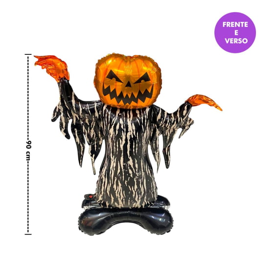 Kit 3 Balão Metalizado Inflável Gigante Decoração Halloween