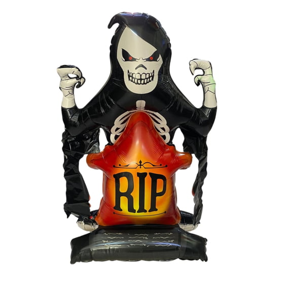 Kit 3 Balão Metalizado Inflável Gigante Decoração Halloween