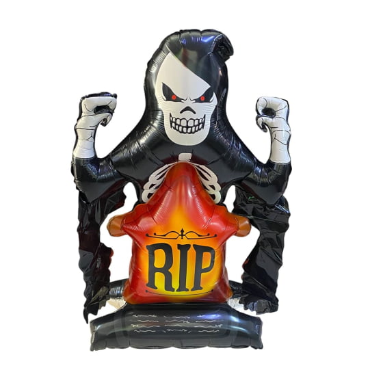 Kit 3 Balão Metalizado Inflável Gigante Decoração Halloween