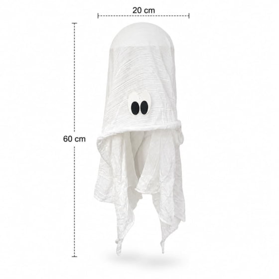 Kit Decoração de Halloween Aranha + Teia de Aranha + Fantasma