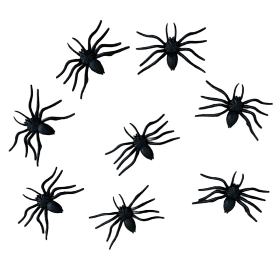 Kit Mini Aranhas Plásticas Decoração Halloween