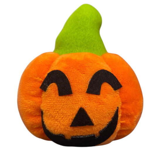 Mini Abóbora Pelúcia Laranja Decoração de Halloween