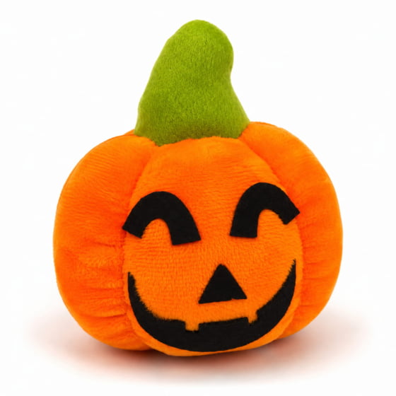 Mini Abóbora de Pelúcia Laranja para Halloween