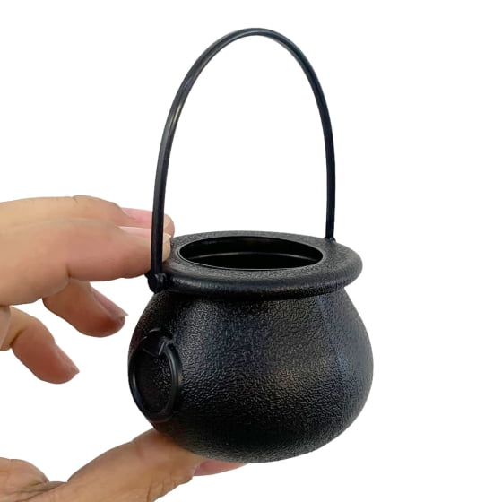 Mini Caldeirão de Bruxa Preto Unidade