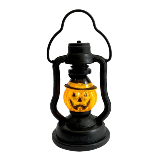 Mini Lampião Luminária de Halloween com Led