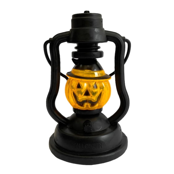 Mini Lampião Luminária de Halloween com Led