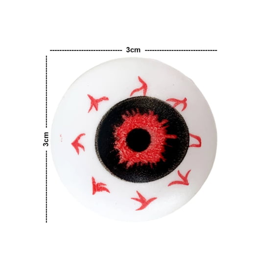 Mini Olhos Decoração de Halloween 6 Unidades