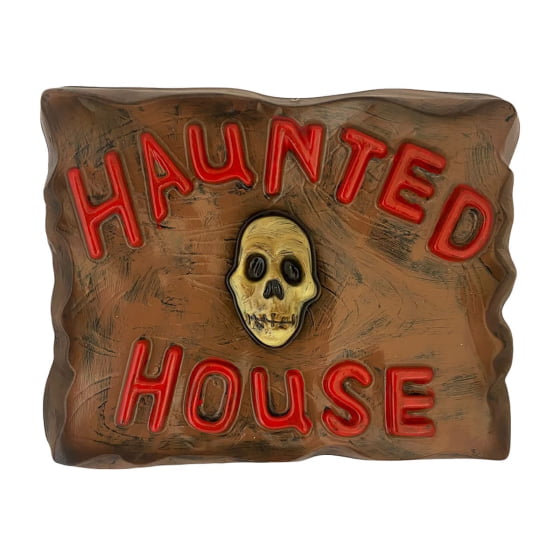 Placa Decorativa Haunted House