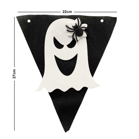 Varal Bandeirinha Fantasma Menina Decoração Halloween