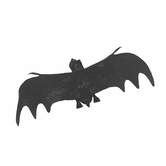 Mini Morcegos Plástico Halloween Preto - 6 unidades