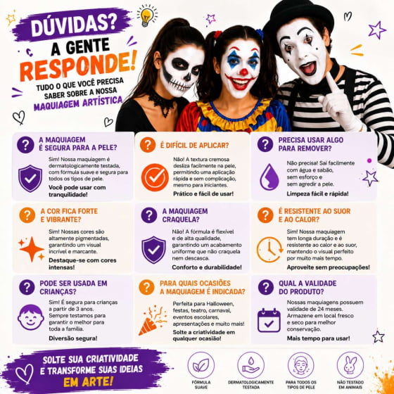 Maquiagem Base Branca Para Rosto Makeup Grease Halloween 8 gramas