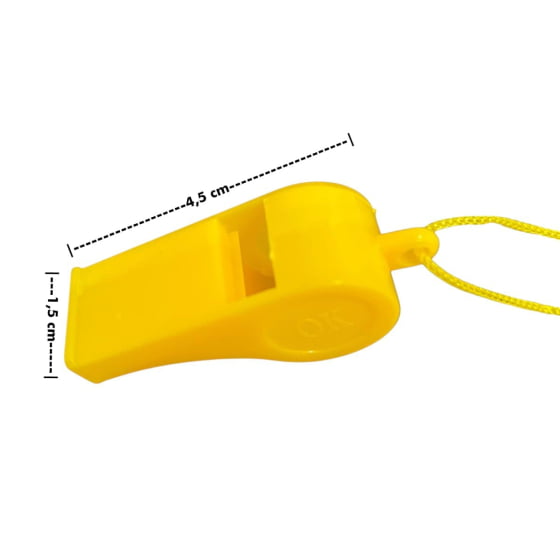 Apito Juiz Colorido Importado - 12 unidades