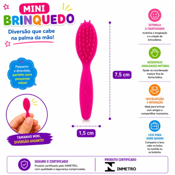 Mini Escovinha de Plástico - 20 unidades