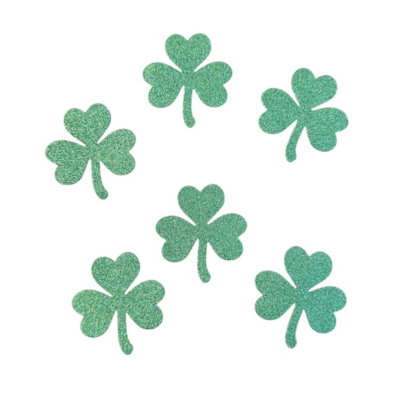 Aplique Trevo EVA Glitter 6 cm com 5 unidades Aplique Trevo EVA Glitter 6 cm com 5 unidades