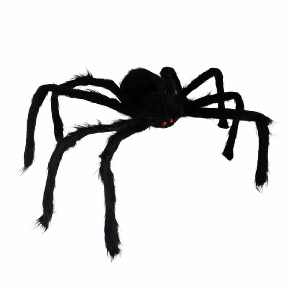 Aranha Peluda Gigante 75cm Preta Halloween