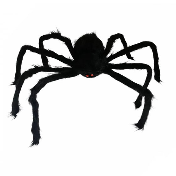 Aranha Peluda Grande 90cm Preta Halloween
