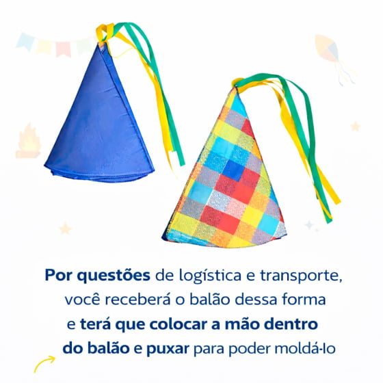 Balão Decorativo Grande Tecido Xadrez Festa Junina São João