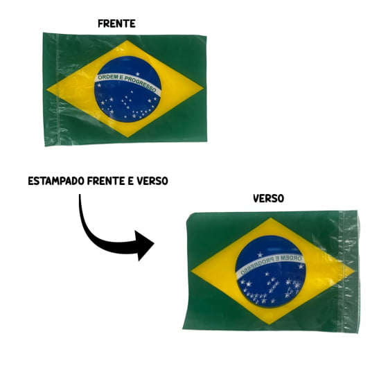 Bandeirinha de Plástico Bandeira do Brasil com 5 metros