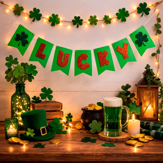 Bandeirinha Decorativa Lucky Saint Patrick's Day 