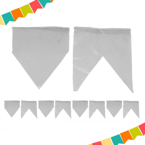Bandeirinha de Festa Junina Plástico com 10 metros - Branca