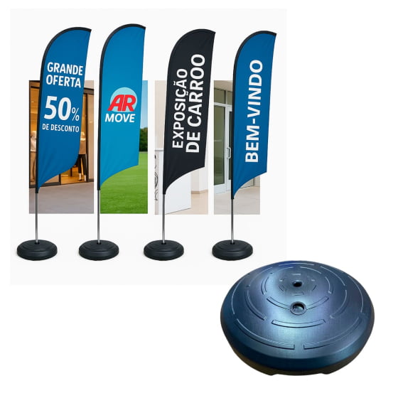 Base de Plástico para Wind Banner Promocional