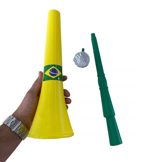 Buzina Corneta Vuvuzela Brasil Copa Verde e Amarelo