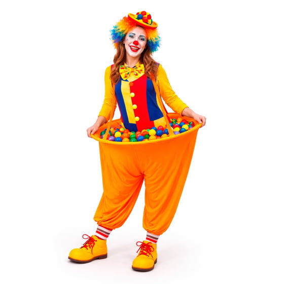Calça Fantasia Palhaço Pega Bolinhas Adulto ou Infantil
