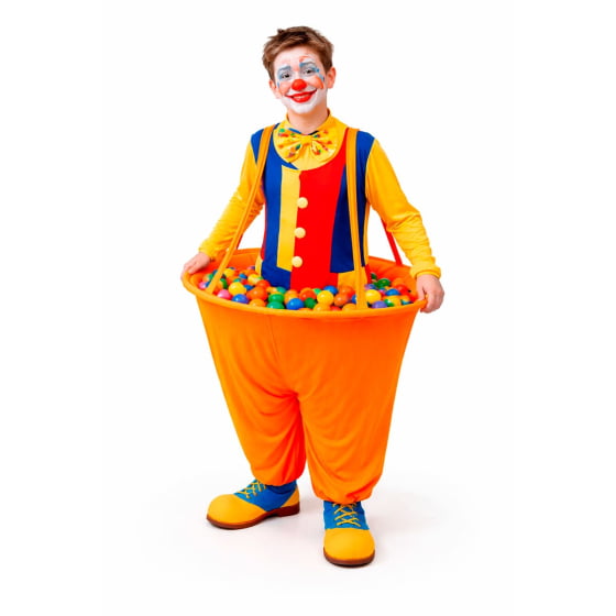 Calça Fantasia Palhaço Pega Bolinhas Adulto ou Infantil