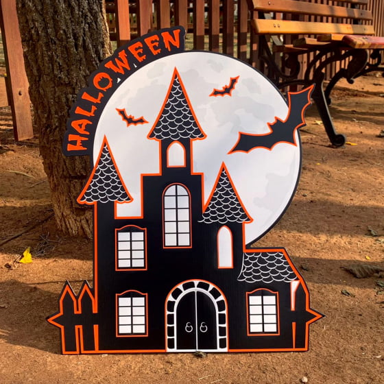 Painel Castelo Halloween de Chão