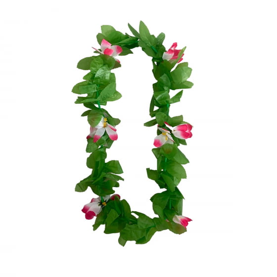 Colar Havaiano Folhas e Flores
