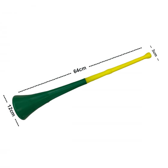 Corneta Vuvuzela Brasil Verde e Amarelo