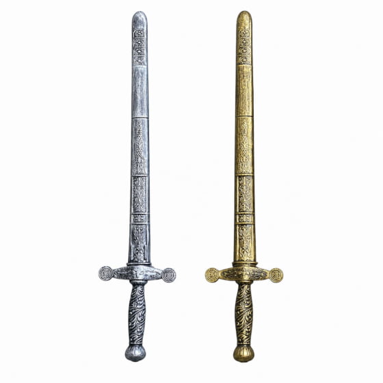 Espada Medieval Metalizada Cosplay para Fantasias