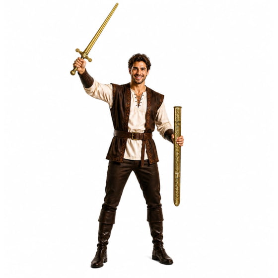 Espada Medieval Metalizada Cosplay para Fantasias