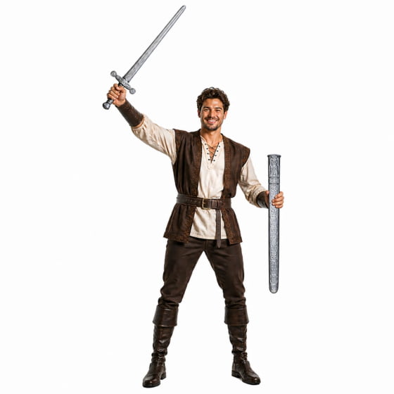 Espada Medieval Metalizada Cosplay para Fantasias