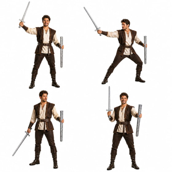 Espada Medieval Metalizada Cosplay para Fantasias