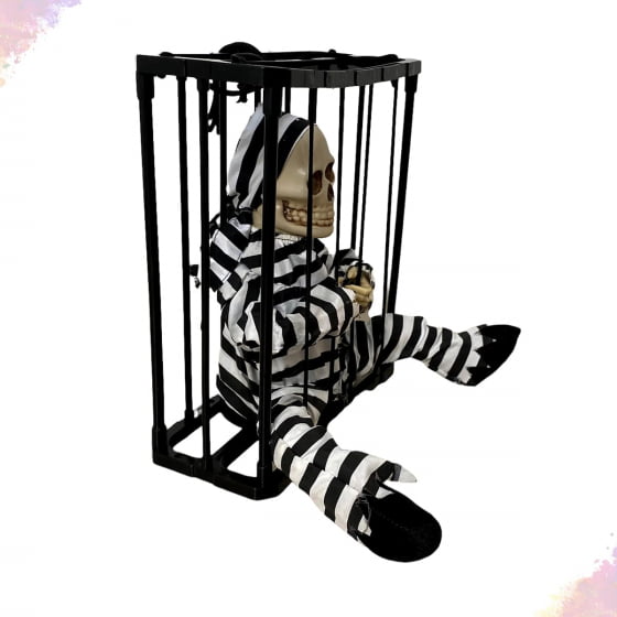 Esqueleto Prisioneiro Halloween com Som 