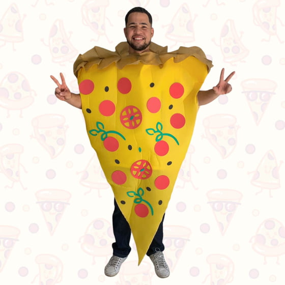 Fantasia Divertida Pizza Adulto Cosplay