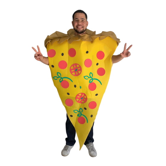 Fantasia Divertida Pizza Adulto Cosplay