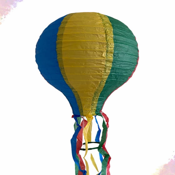Lanterna Balão de Papel Colorida 35 cm Decoração de Festa Junina
