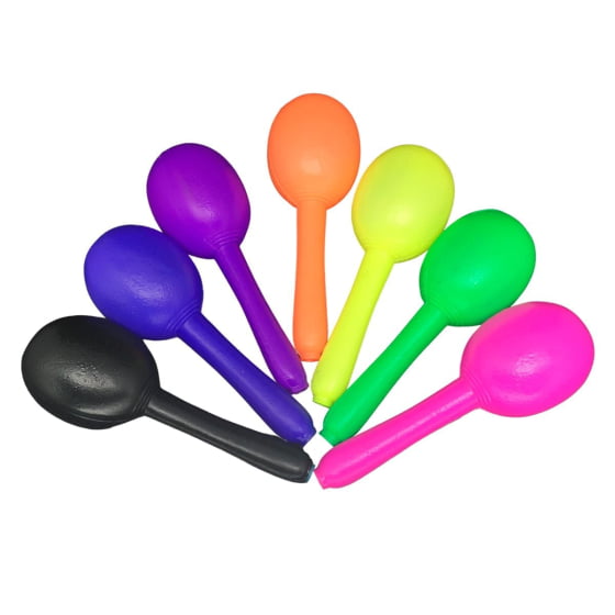 Maraca Chocalho Plástico Festa Carnaval Kit C/ 50 Barato