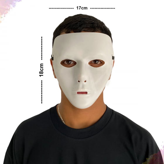 Máscara Rosto Branca Básica