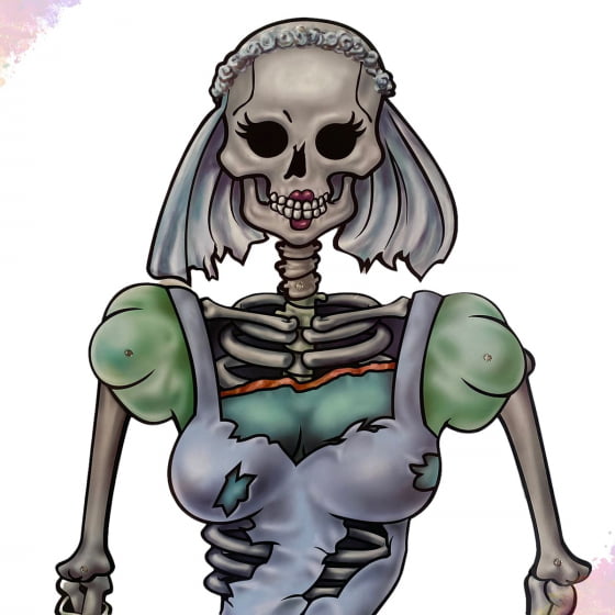 Painel Esqueleto Articulado Noiva Papel Articulado Halloween