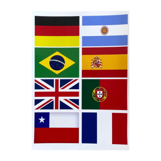 Adesivo Bandeiras Países Festa das Nações