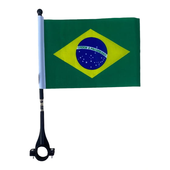 Bandeirinha Brasil com Haste Para Moto