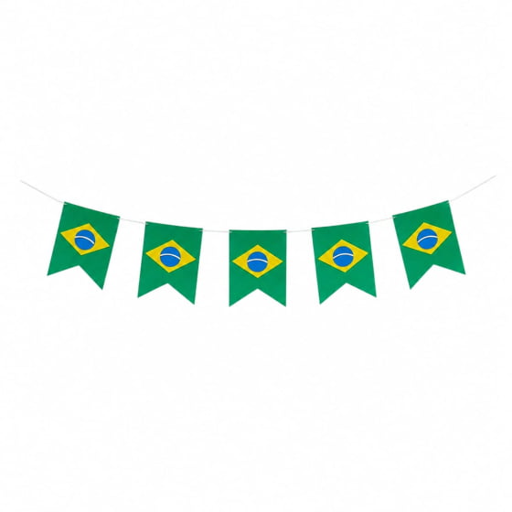 Bandeirinhas Decorativas Em Eva Formato Bandeira Do Brasil