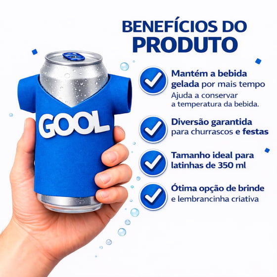 Camisetinha para Garrafa Long Neck ou Lata - 5 unidades