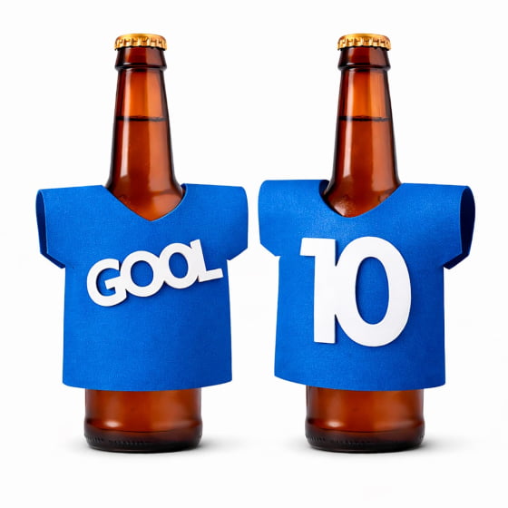 Camisetinha para Garrafa Long Neck ou Lata - 5 unidades