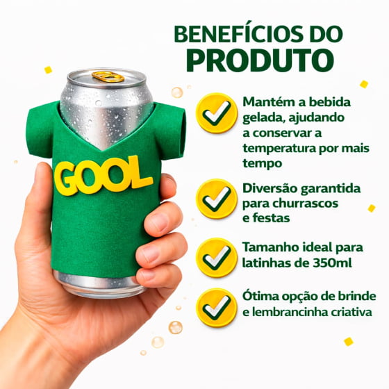 Camisetinha para Garrafa Long Neck ou Lata - 5 unidades